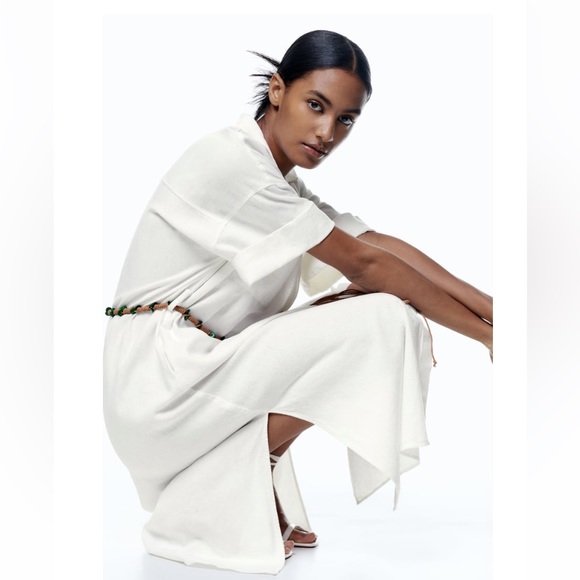 Zara Linen Blend Dress - Picture 5 of 9